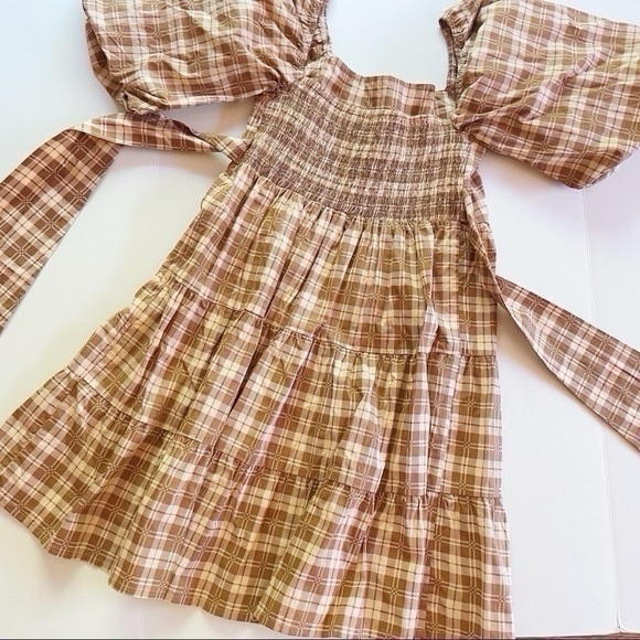 Faithfull The Brand Eryn Mini Dress Lori Check Print XL - Picture 9 of 12